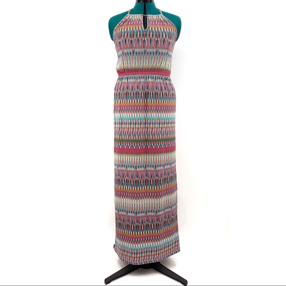 Cover Me Swim Multi-Coloured Diamond Patterned Maxi Dress Swim Cover-Up, Medium